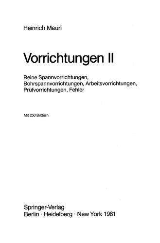 Vorrichtungen II