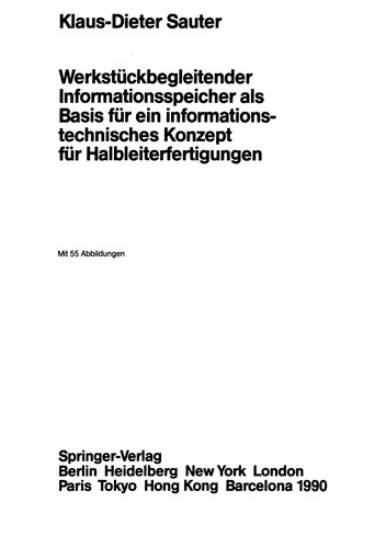 Werkstückbegleitender Informationsspeicher als Basis für ein informationstechnisches Konzept für Halbleiterfertigungen