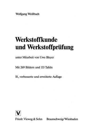 Werkstoffkunde und Werkstoffprüfung