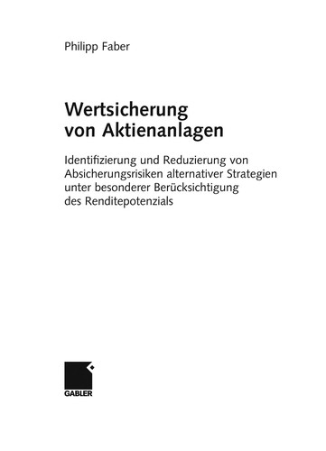 Wertsicherung von Aktienanlagen
