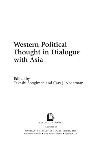 Western political thought in dialogue with Asia