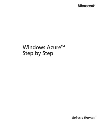 Windows Azure step by step