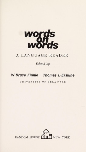 Words on words