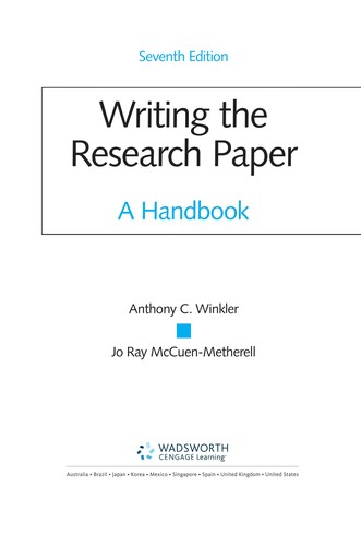 Writing the research paper