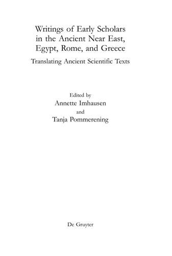 Writings of early scholars in the ancient Near East, Egypt, Rome, and Greece
