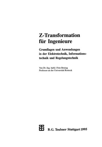 Z-Transformation für Ingenieure