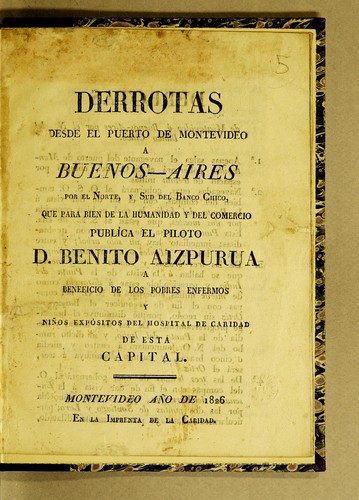 Derrotas desde el puerto de Montevideo a Buenos-Aires