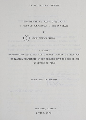The pine island posts, 1786-1794
