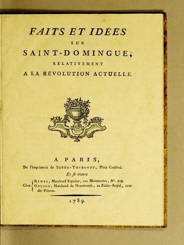 Faits et idées sur Saint-Domingue