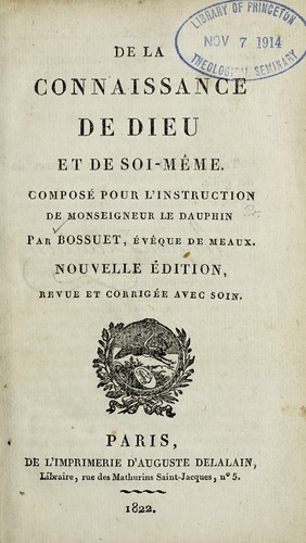 De la connaissance de Dieu et de soi-même