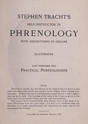 Stephen Tracht's self-instructor in phrenology with descriptions of organs ...