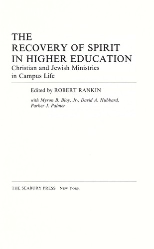 The Recovery of spirit in higher education