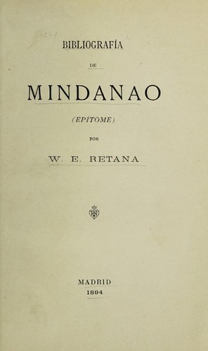 Bibliografía de Mindanao (epítome)