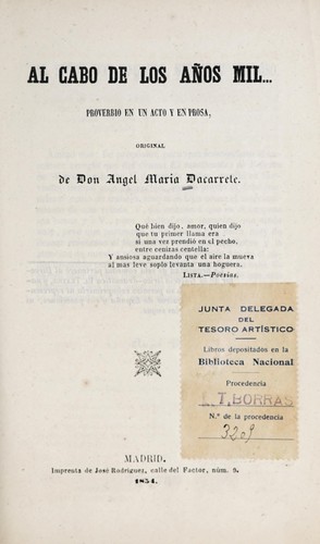 Al cabo de los años mil--