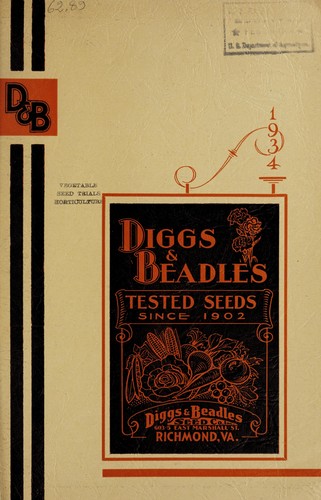 Diggs & Beadles tested seeds, 1934