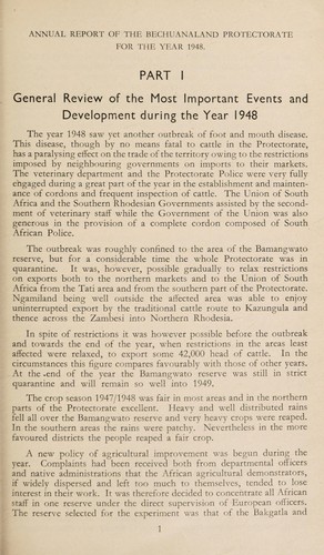 Annual report on the Bechuanaland Protectorate