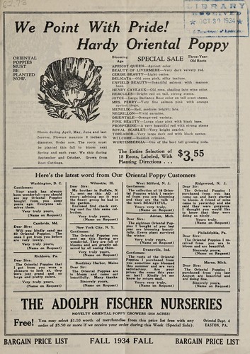 Bargain price list, fall 1934