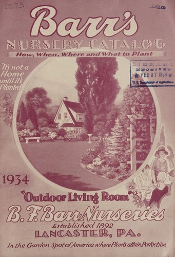 Barr's nursery catalog, 1934