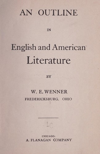 An outline in English and American literature