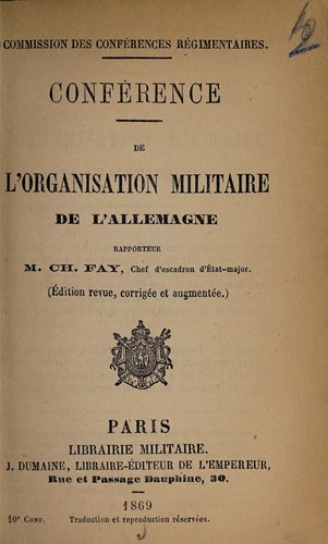 Conference de l'organisation militaire de l'Allemagne