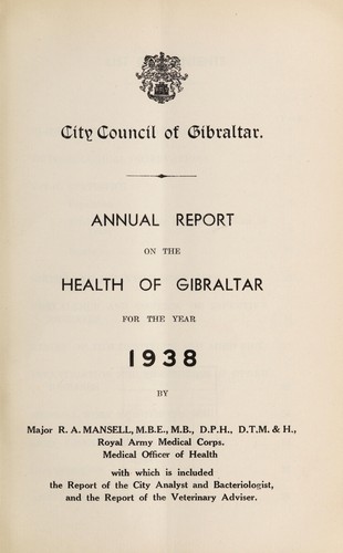 Annual report on the health of Gibraltar