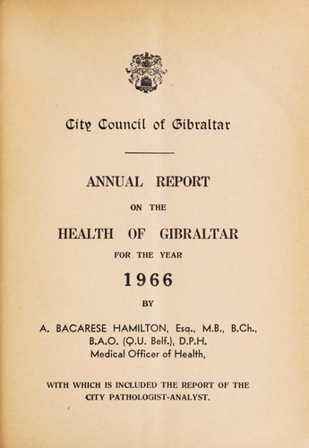 Annual report on the health of Gibraltar