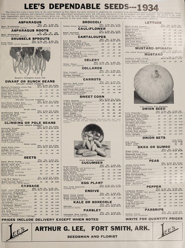 Price list, spring 1934