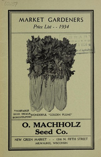 Market gardeners price list--1934