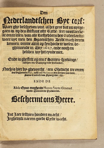 Den Nederlandtschen bye-corf