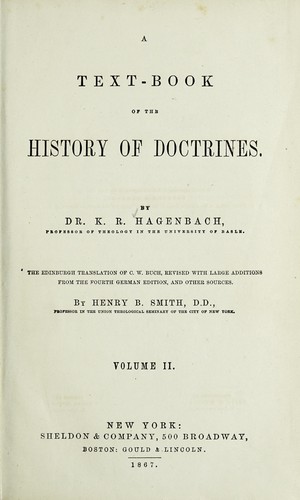 A text-book of the history of doctrines