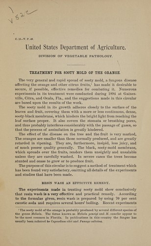 Treatment for sooty mold of the orange