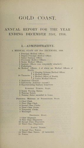 Medical and sanitary report