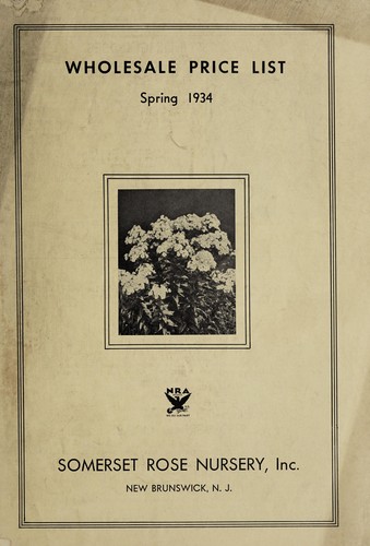 Wholesale price list, spring 1934