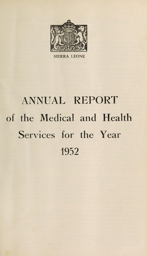 Annual report on the medical services