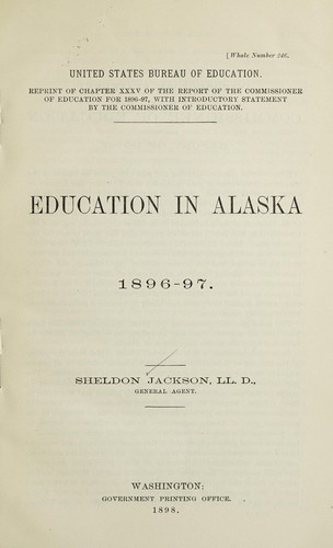 Education in Alaska, [1896-97]