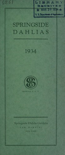 Springside dahlias, 1934