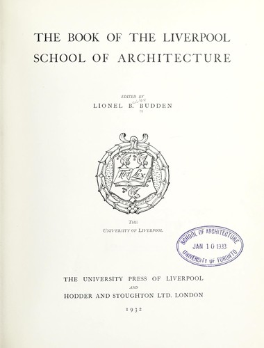 The book of the Liverpool School of Architecture