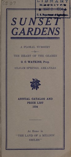 Annual catalog and price list, 1934