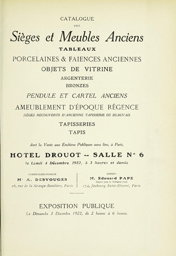 Sièges et meubles anciens