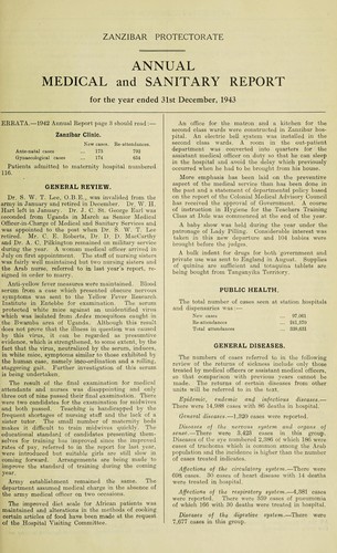 Annual report of the Public Health Department