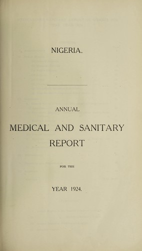 Annual medical and sanitary report