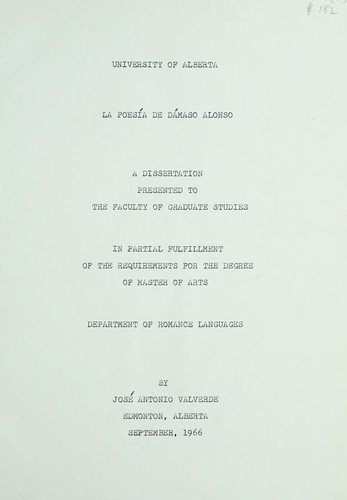 La poesía de Dámaso Alonso