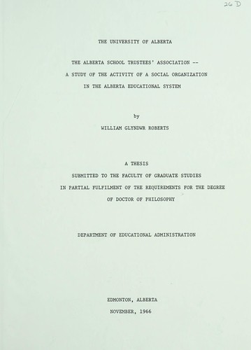 The Alberta School Trustees' Association