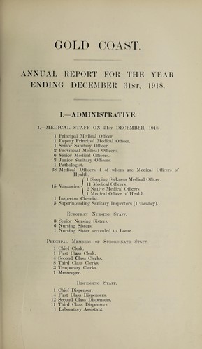 Medical and sanitary report