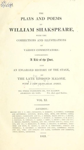 The Plays and Poems of William Shakspeare (Macbeth / Twelfth Night)