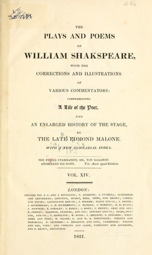 The Plays and Poems of William Shakspeare (Coriolanus / Winter's Tale)