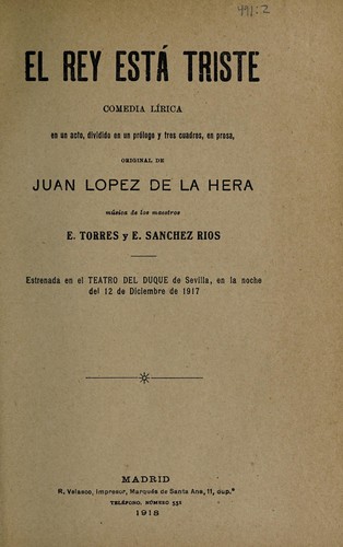 El rey está triste