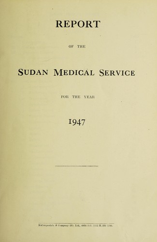 Report of the Sudan Medical Service