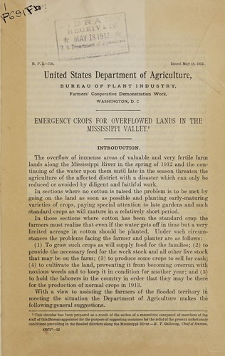 Emergency crops for overflowed lands in the Mississippi Valley