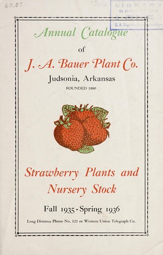 Annual catalogue J.A. Bauer Plant Co